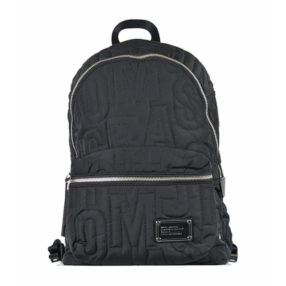 Nylon Quilted Backpack (Black), Large🤟